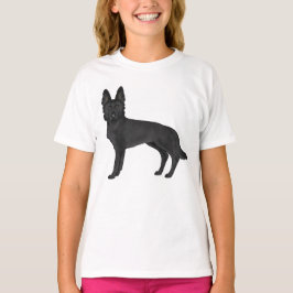 Zwarte Duitse Herdershond GSD Herdershond Ontwerp T-shirt