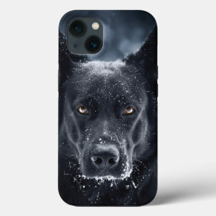 Zwarte Duitse Herdershond iPhone 13 Hoesje