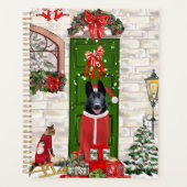 Zwarte Duitse Herdershond Kerst Planner (Voorkant)