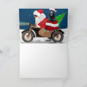 Zwarte Duitse Herdershond Kerstman Santa Claus Kaart (Binnen)