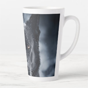 Zwarte Duitse Herdershond Latte Mok