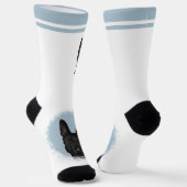 Zwarte Duitse Herdershond met eigen naam Sokken (Gebogen)