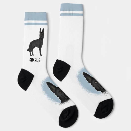 Zwarte Duitse Herdershond met eigen naam Sokken (Rechts)