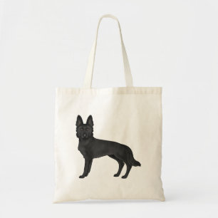 Zwarte Duitse Herdershond Schattige Cartoon GSD Ho Tote Bag