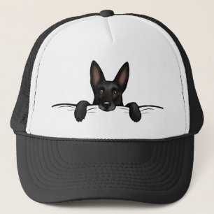 Zwarte Duitse herdershond Schattige Trucker Pet