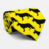 Zwarte Duitse herdershond Stropdas (Opgerold)