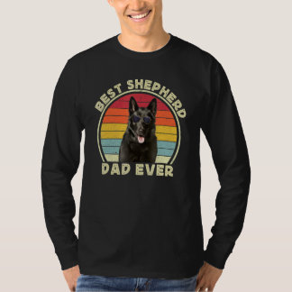 Zwarte Duitse Herdersvader voor mannen Herder GSP T-shirt