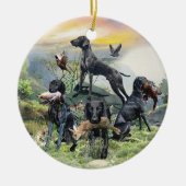 Zwarte Duitse kortharige pointers Keramisch Ornament (Voorkant)