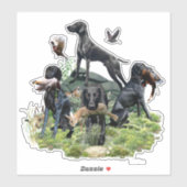 Zwarte Duitse kortharige pointers Sticker (Vel)