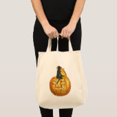 zwarte duivel op Jack o' Lantern Tote Bag (Voorkant (product))