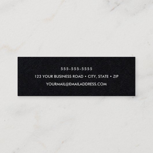 Zwarte, dunne visitekaartjes (Achterkant)