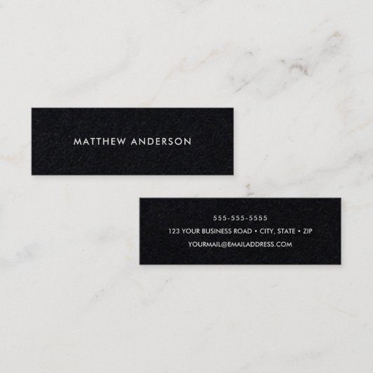 Zwarte, dunne visitekaartjes (Voorkant / Achterkant)