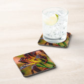 "Zwarte Duw" Daylily Bier Onderzetter (Rechterzijde)