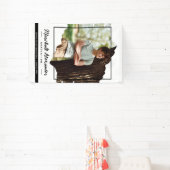 Zwarte Edgy Abstract Gescheurde Foto Afstuderen Spandoek (Insitu)
