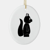 Zwarte eekhoorn. keramisch ornament (Rechts)