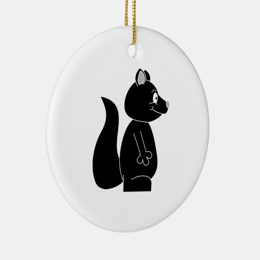 Zwarte eekhoorn. keramisch ornament (Rechts)