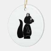 Zwarte eekhoorn. keramisch ornament (Links)