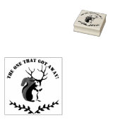 Zwarte eekhoorn met tien punten Antler Rubberstempel (Gestempeld)