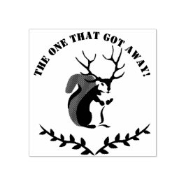 Zwarte eekhoorn met tien punten Antler Rubberstempel