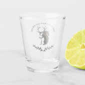 Zwarte eekhoorn met tien punten Antler Shot Glas (Achterkant)