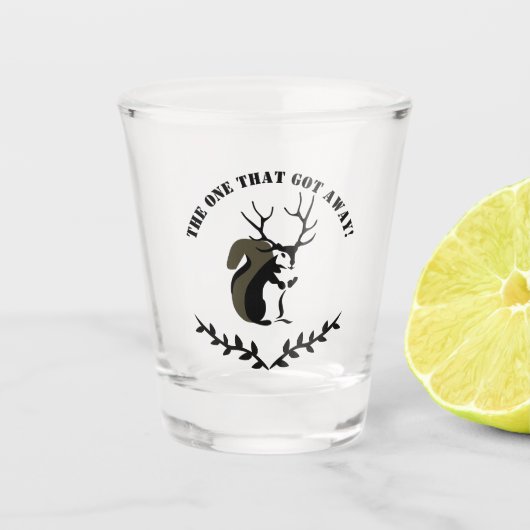 Zwarte eekhoorn met tien punten Antler Shot Glas (Voorkant)