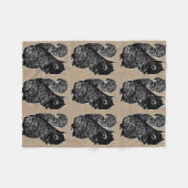 Zwarte eekhoorntjes Vleekzak Fleece Deken (Voorkant (Horizontaal))