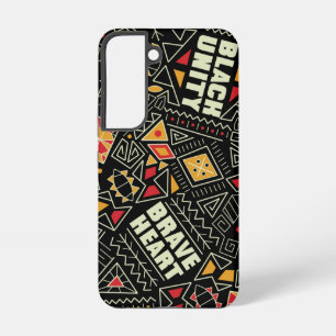 Zwarte Eenheid Dappere Hart Afrocentrisch Patroon Samsung Galaxy Hoesje
