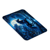 Zwarte eenhoorn fantasie volle maan magneet (Rechterzijde)