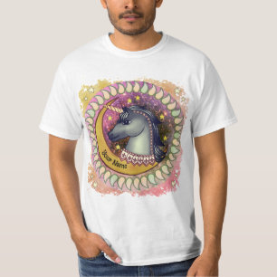 Zwarte Eenhoorn Maan T-shirt