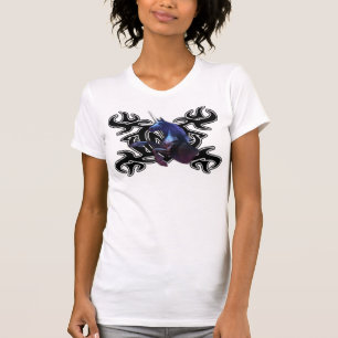 Zwarte eenhoorn over Tattoo T-shirt