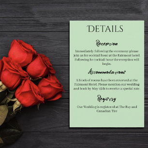 Zwarte eenhoorn Paarse rode salie bloemen Informatiekaartje