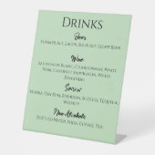 Zwarte eenhoorn Paarse rode salie bloemen Reclamebord Met Voetstuk (Voorkant)