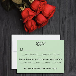 Zwarte eenhoorn Paarse rode salie bloemen RSVP Kaartje