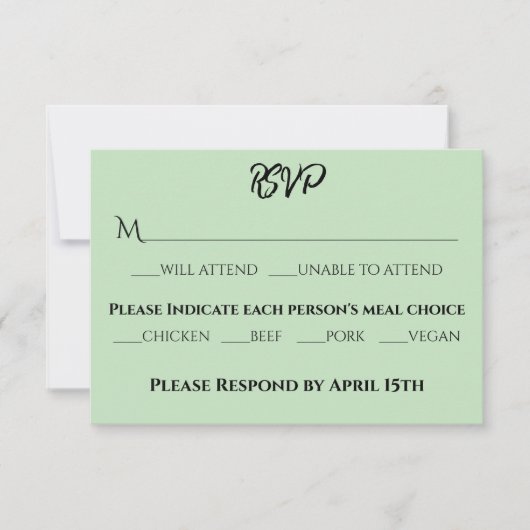 Zwarte eenhoorn Paarse rode salie bloemen RSVP Kaartje (Voorkant)