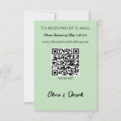 Zwarte eenhoorn Paarse rode salie bloemen RSVP Kaartje (Achterkant)