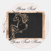 Zwarte eenhoorn Stickers (Voorkant)