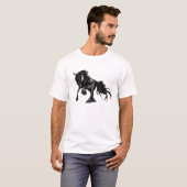 Zwarte eenhoorn t-shirt (Voorkant volledig)