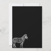 Zwarte Eenvoudige Basis Lineaire Zebra Kaart (Achterkant)
