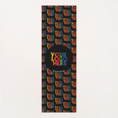 Zwarte Eenvoudige Bedrijfspatroon Aangepaste naam  Yogamat (Voorkant)