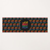 Zwarte Eenvoudige Bedrijfspatroon Aangepaste naam  Yogamat (Voorkant (horizontaal))