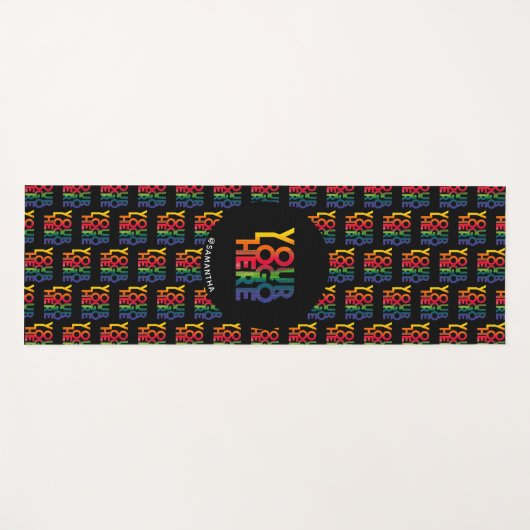 Zwarte Eenvoudige Bedrijfspatroon Aangepaste naam  Yogamat (Voorkant (horizontaal))