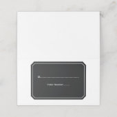 Zwarte, eenvoudige, elegante plaatskaarten plaatskaartje (Buitenkant ongevouwen)