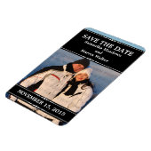 Zwarte Eenvoudige Foto Opslaan Datum Magnet Magneet (Linkerzijde)