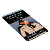 Zwarte Eenvoudige Foto Opslaan Datum Magnet Magneet (Rechterzijde)