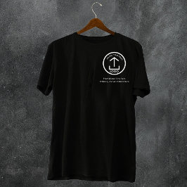 Zwarte Eenvoudige Professionele Zakelijke Logo Tek T-shirt