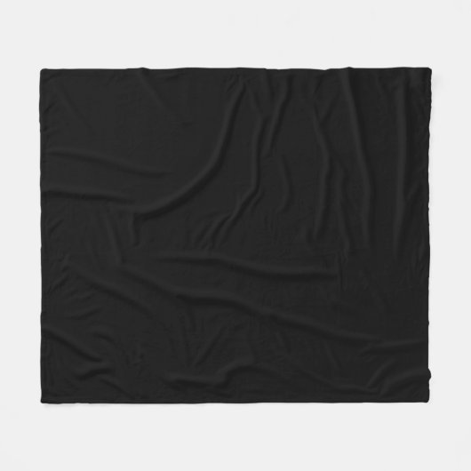 Zwarte, eenvoudige, Solid Fleece Blanket (Voorkant (Horizontaal))