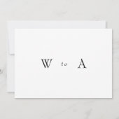 Zwarte Eenvoudige tekst Alleen bruiloft opslaan Da Save The Date (Achterkant)