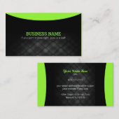 Zwarte eenvoudige Visitekaartjes met slogans (Voorkant / Achterkant)