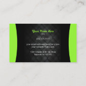 Zwarte eenvoudige Visitekaartjes met slogans (Achterkant)