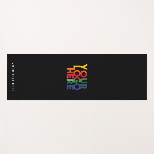 Zwarte Eenvoudige zakelijke Logo - aangepaste teks Yogamat (Voorkant (horizontaal))